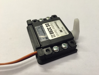 3DPrototyping - Basetta per servi GRAUPNER DS 3288 - JR 378 - JR DS 171 - Nr. 2 Pezzi - NERA