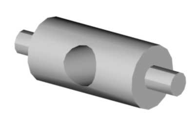 Alu seesaw bolt for ball bearing 4x10x4