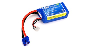 Batteria 1350mAh 3S 11.1V 30C LiPo, 13AWG EC3  - E-FLITE
