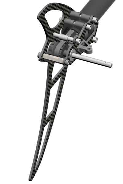 Carbon tail rotor upgrade set for LOGO 10/400