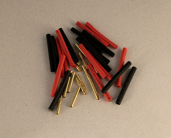 Confezione  10 Coppie connettori dorati  Ø 2,0 mm.