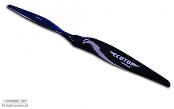 ELICA IN CARBONIO BIPALA ELETTRICO ECOTOP 21x14