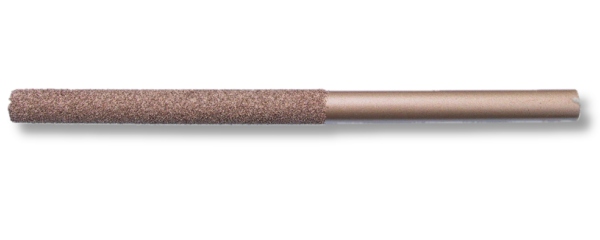Lima tubolare 12mm Grana GROSSA  (circa 180). 215x12mm ø (8.5x1/2") area granulare 12cm