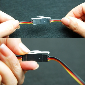 Sicura per connettori servocomandi bianchi 10 pz.