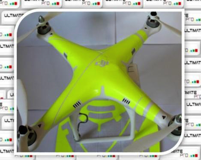 ULTIMATEPROCY - YELLOW NEON Design Decal Sticker - Wrap Skin per Serie DJI Phantom