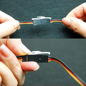 Sicura per connettori servocomandi neri 10 pz.