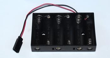 Contenitore piatto per stilo AA*6 connettore FUTABA