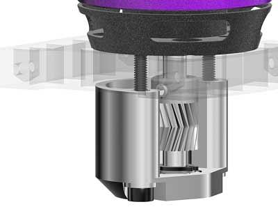 Counterbearing for Motorshaft 5mm