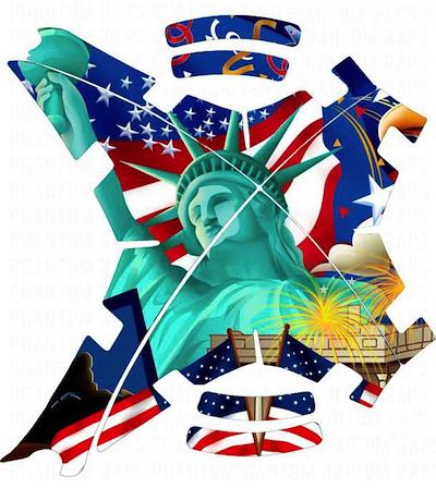 ULTIMATEPROCY - AMERICAN STYLE Design Decal Sticker - Wrap Skin per Serie DJI Phantom