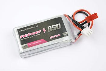 FullPower - Batteria Lipo 2S 850mAh 35C Silver Edition V2 spina tipo BEC 