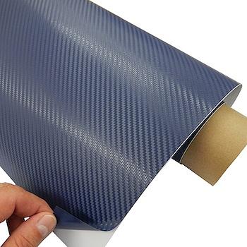 Pellicola adesiva finto carbonio antigraffio 127cm (Blue) 