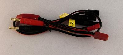 Cavo cablato connettori  Banana Ø 4,0 mm. + DEANS-FUTABA-JST-2.1 JR-2.5 FUT